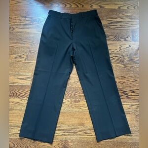 VINTAGE PRADA MADE IN ITALY PLEATED VIRGIN WOOL TROUSERS IN BLACK SIZE 40R / 34